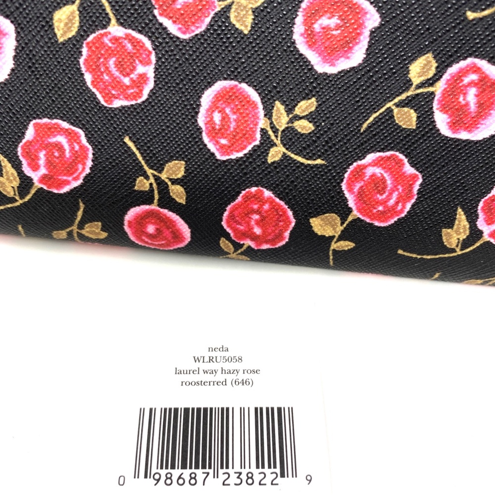 Kate Spade Women's Wallet Leather Neda Laurel Way Hazy Rose Roosterred WRLU5058 - Picture 4 of 6